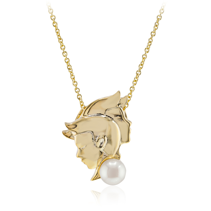 Weiße Süßwasserzuchtperlen-Silberhalskette