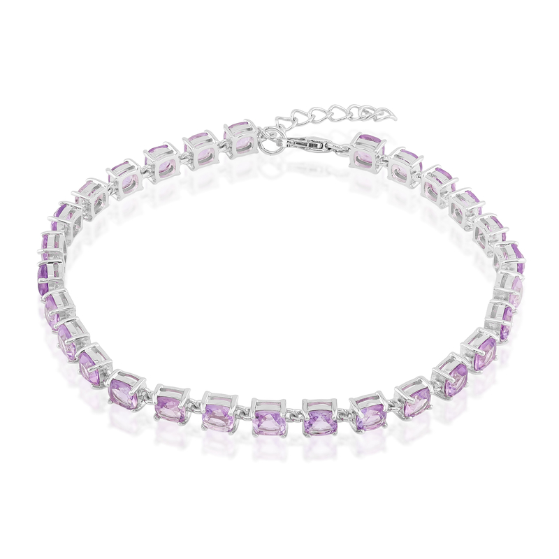 Amethyst-Silberarmband