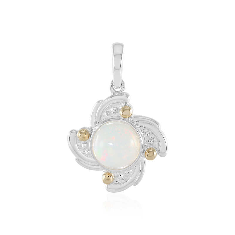 Welo-Opal-Silberanhänger mit Gold (Granulieren)