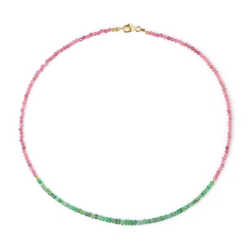 Edelstein-Silberhalskette