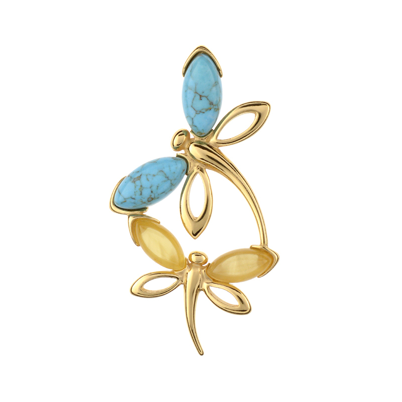 Edelstein-Silberanhänger (dagen)