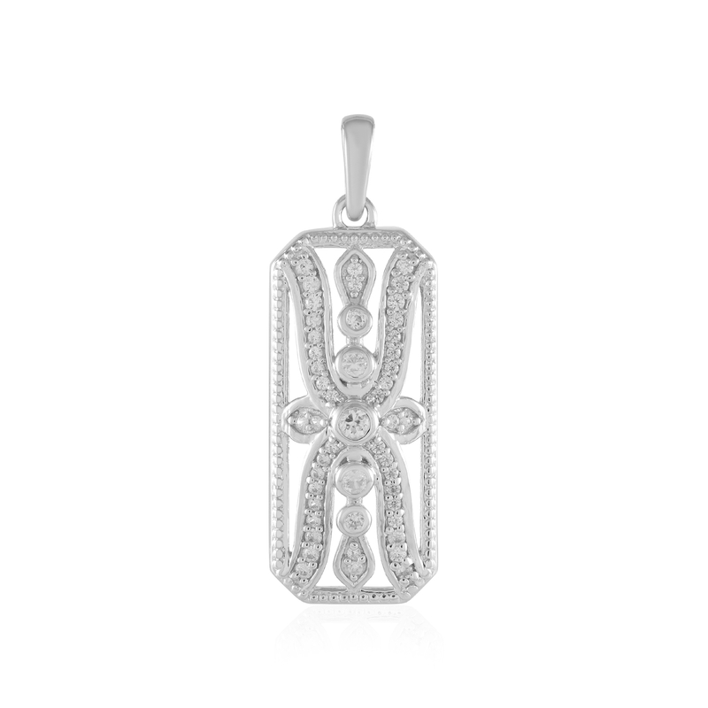 Zirkon-Silberanhänger