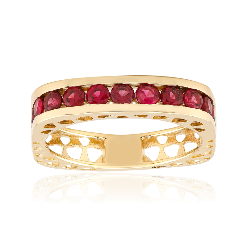 Edelroter Spinell-Goldring (Ornaments by de Melo)