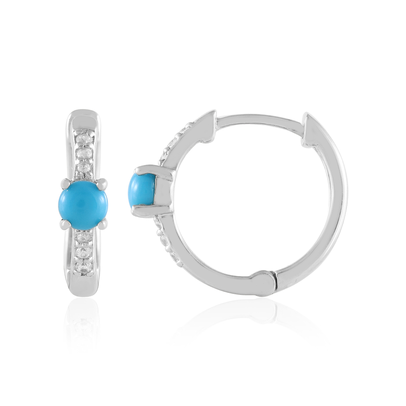 Sleeping Beauty-Türkis-Silberohrringe (Faszination Türkis)