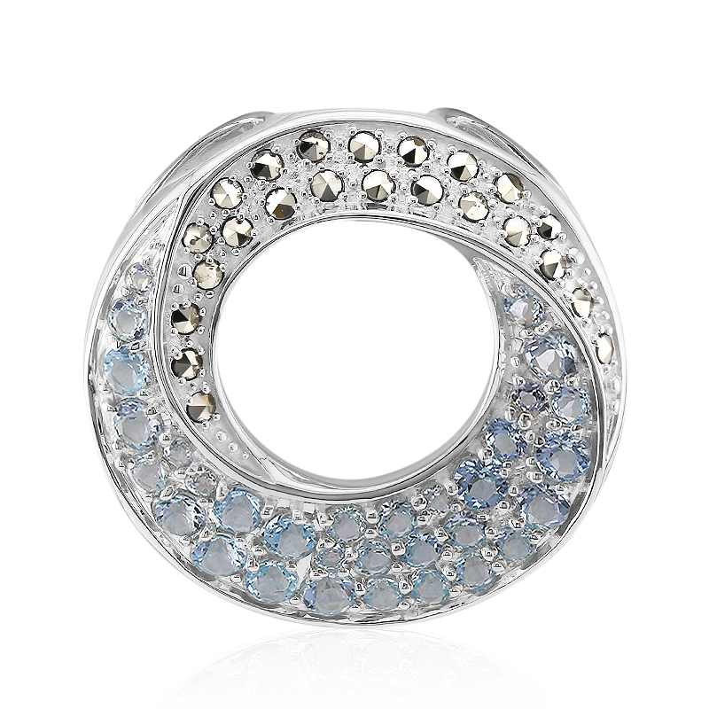 Himmelblauer Topas-Silberanhänger (Annette classic)