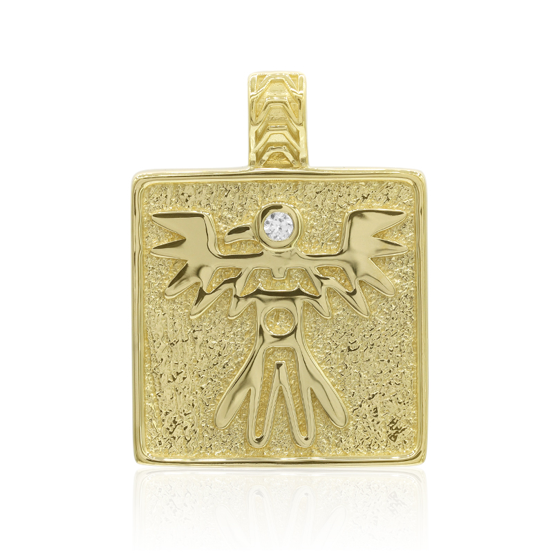 Zirkon-Silberanhänger