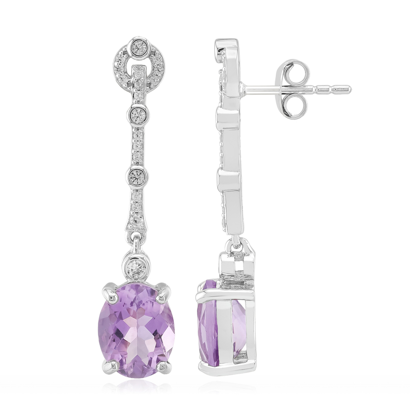 Amethyst-Silberohrringe