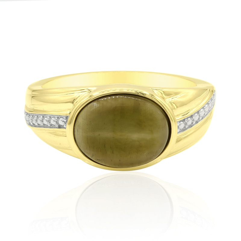 Apatit-Katzenauge-Goldring (Tenner Diniz)