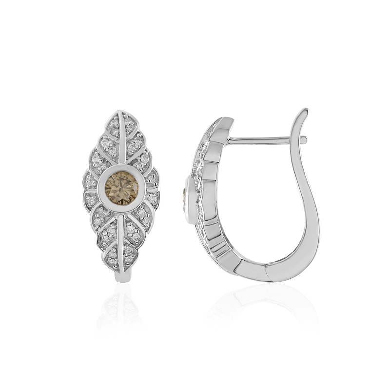 I2 Champagner-Brillant-Goldohrringe (de Melo) I2 Champagner-Brillant-Goldohrringe (de Melo)