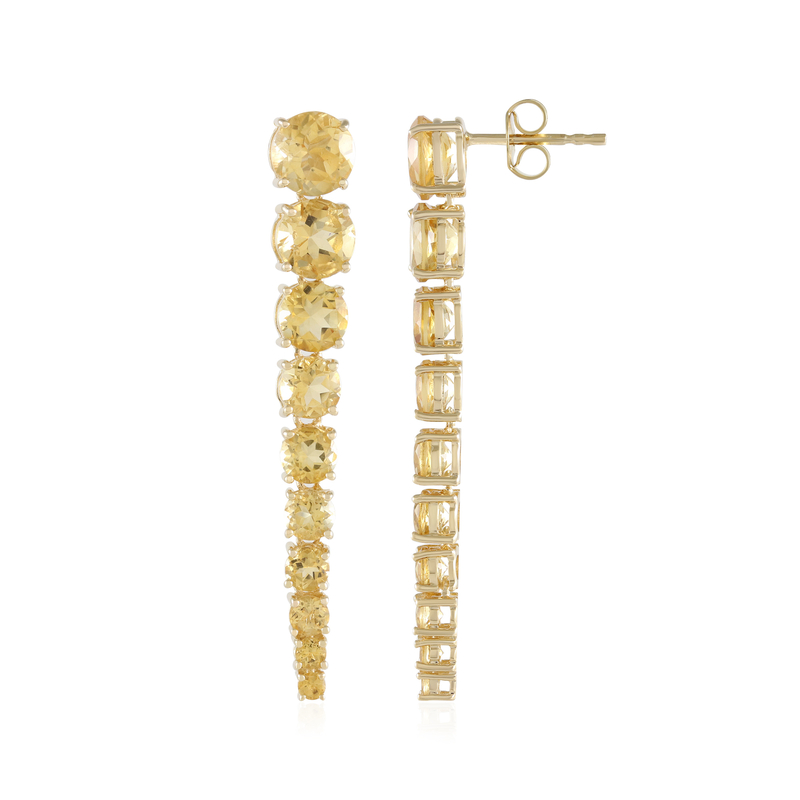 Citrin-Silberohrringe (de Melo)