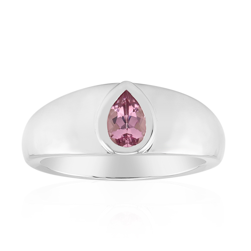 Brasilianischer Pinkfarbener Turmalin-Silberring (Pallanova) Brasilianischer Pinkfarbener Turmalin-Silberring (Pallanova)