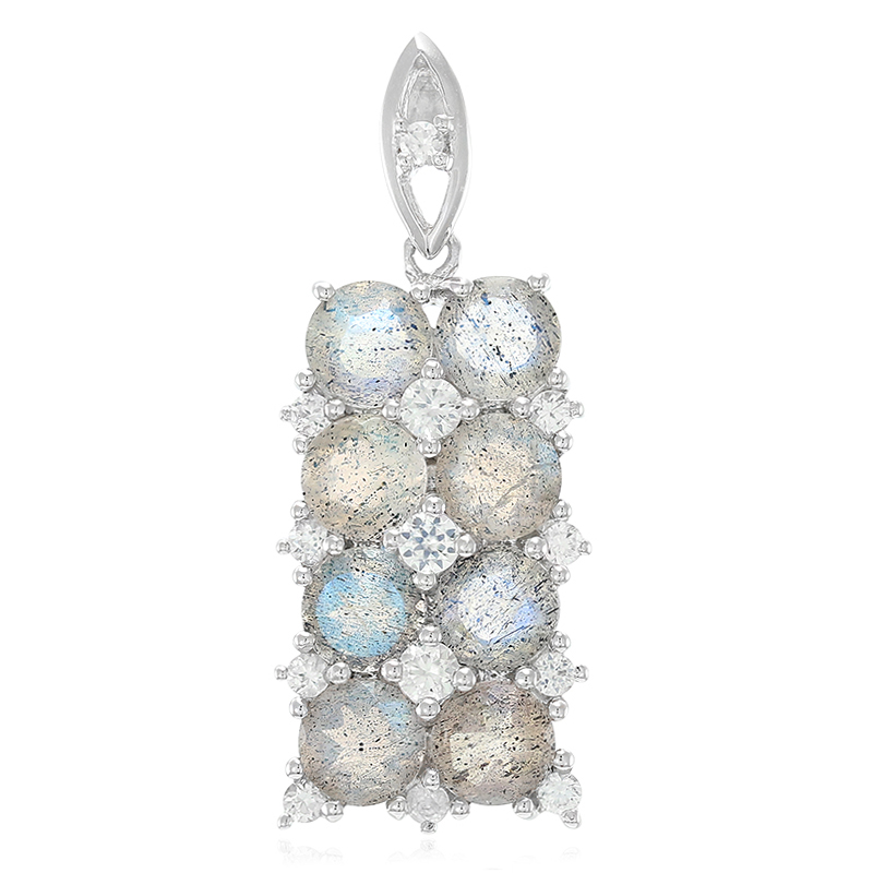 Spektrolith-Silberanhänger