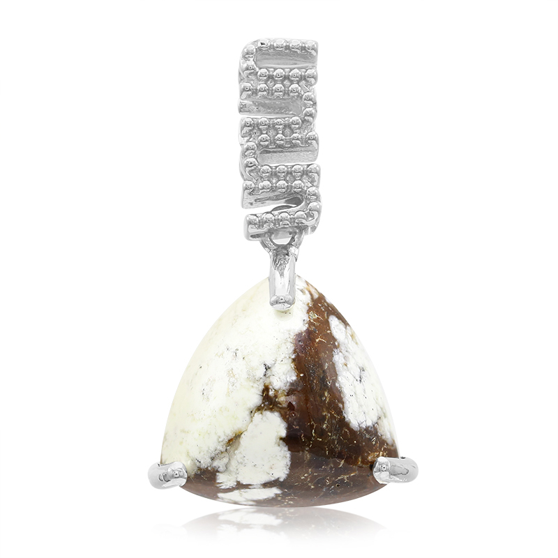 Magnesit-Silberanhänger