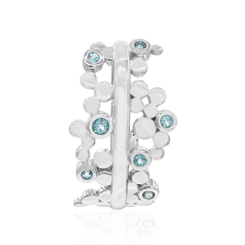 Londonblauer Topas-Silberanhänger (MONOSONO COLLECTION)