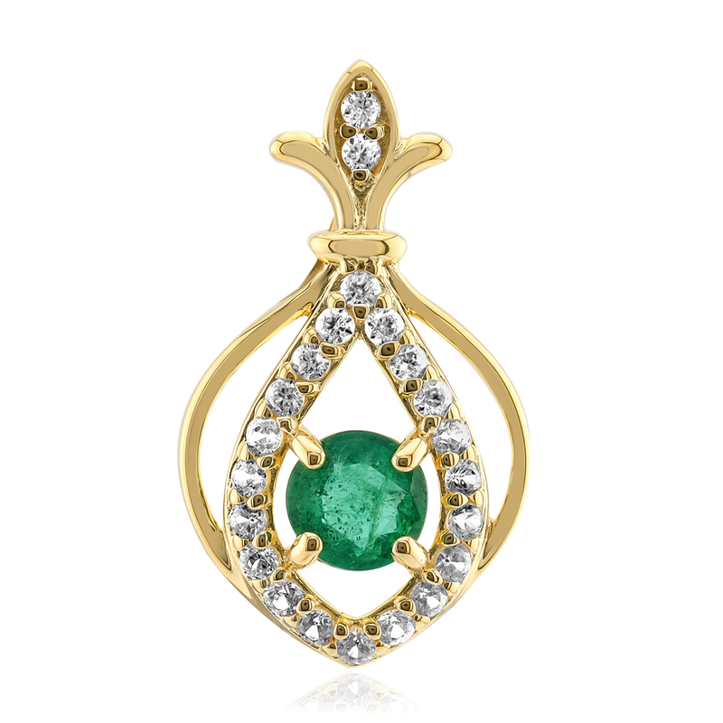 Sambia-Smaragd-Silberanhänger Sambia-Smaragd-Silberanhänger