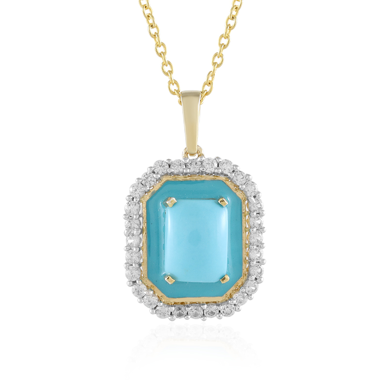 Sleeping Beauty-Türkis-Silberanhänger