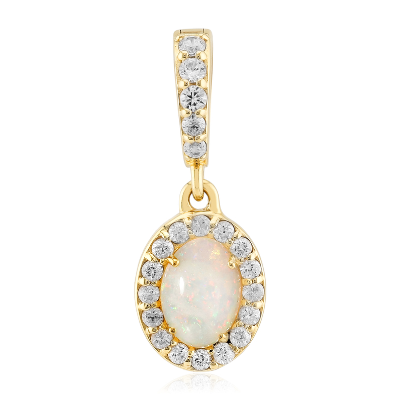 Australischer Opal-Silberanhänger