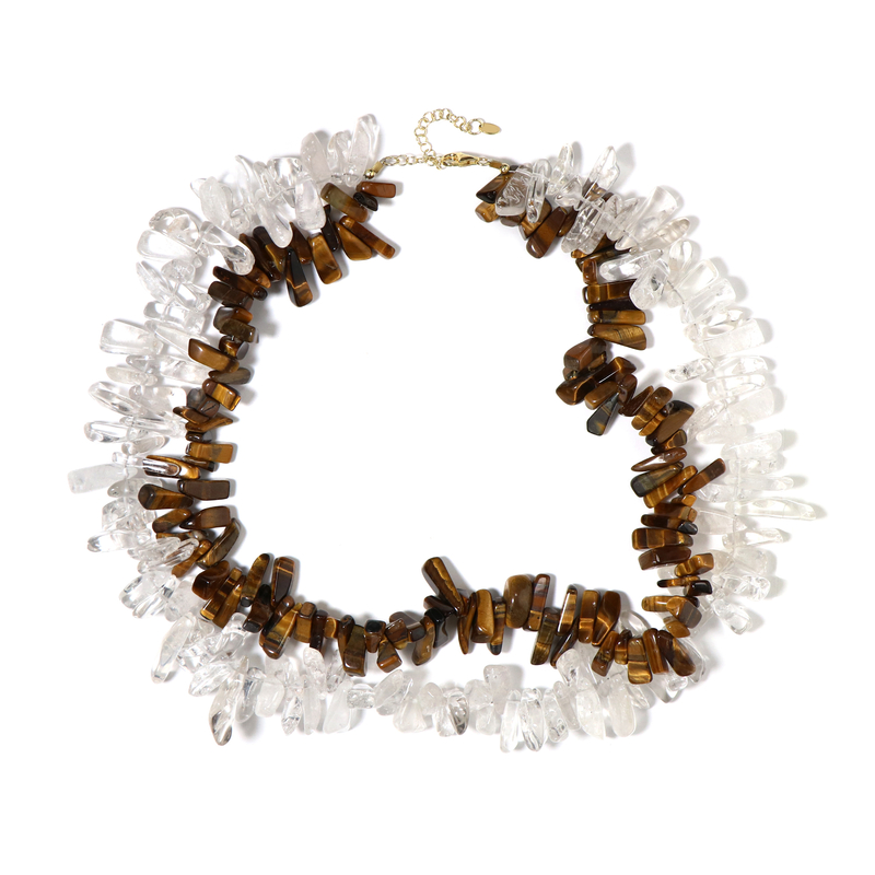 Edelstein-Silberhalskette