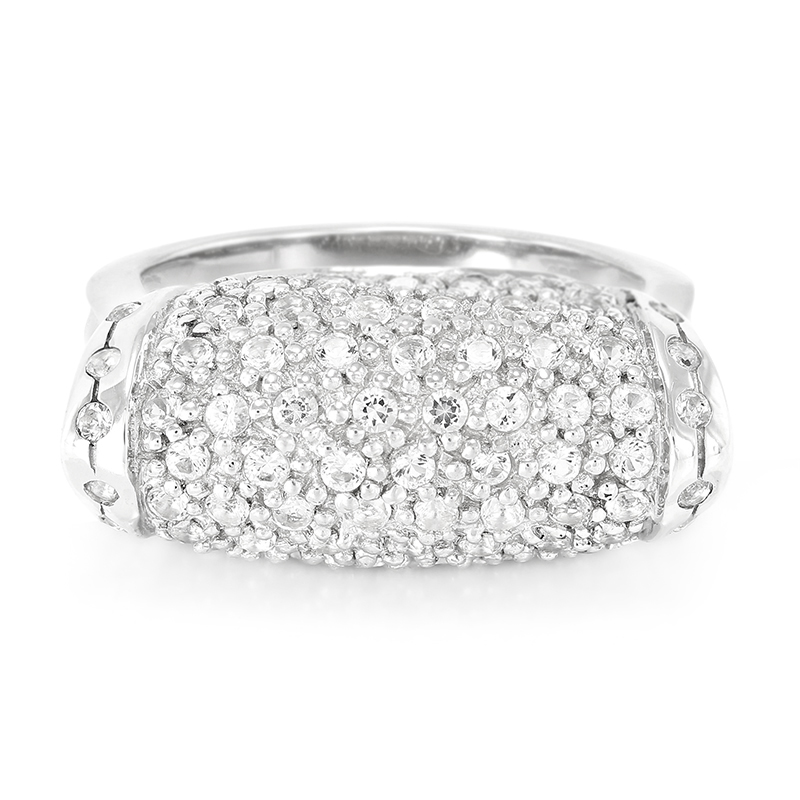 Weißer Topas-Silberring