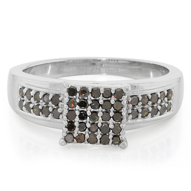 Fancy-Diamant-Silberring