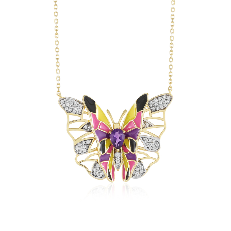 Amethyst-Silbercollier