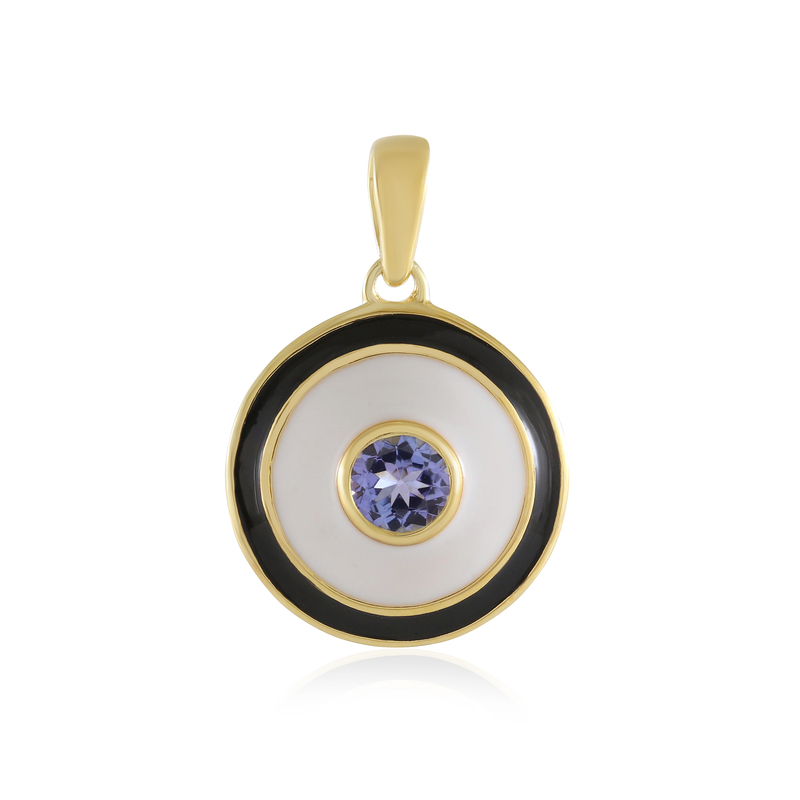 Tansanit-Silberanhänger