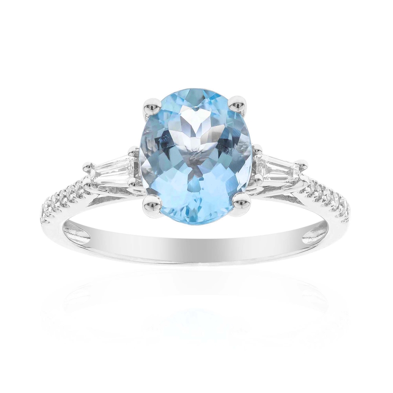 Brasilianischer Aquamarin-Goldring (CIRARI)