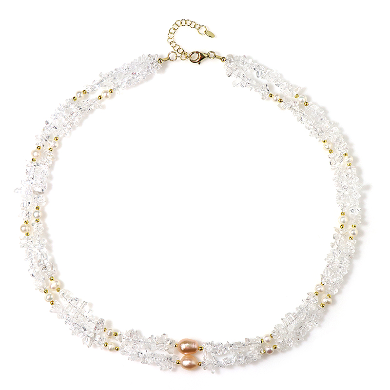 Edelstein-Silberhalskette