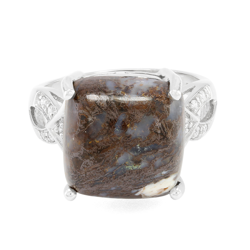 Dinosaurier-Quarz-Silberring