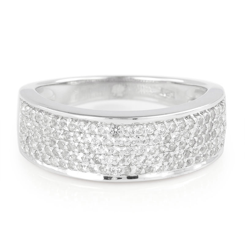 Weißer Topas-Silberring