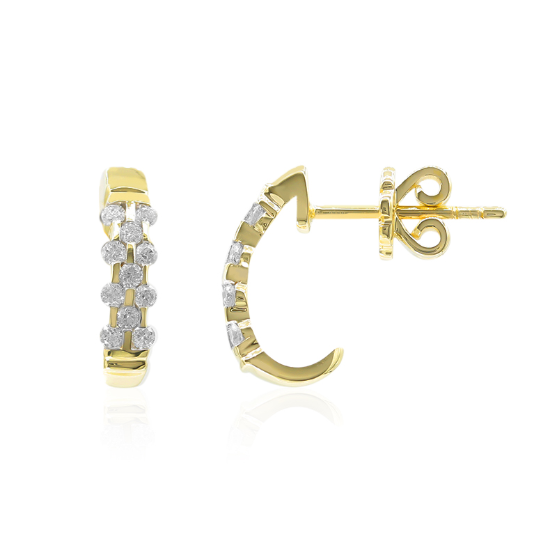SI1 (G) Brillant-Goldohrringe (Annette)