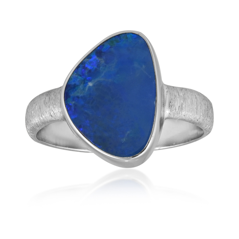 Opal-Dublette-silverring (MONOSONO COLLECTION) från Juwelo