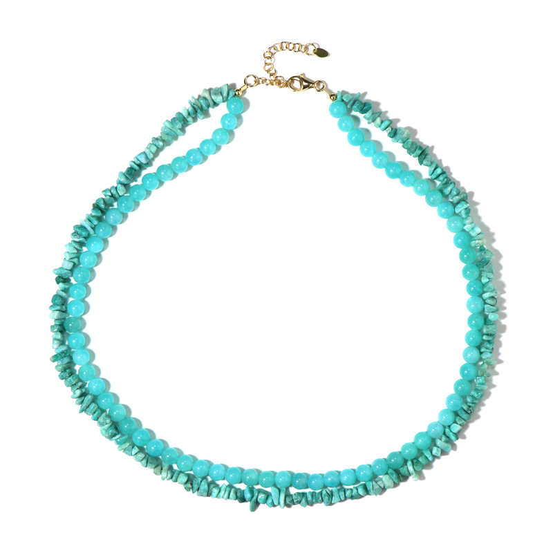 Amazonit-Silberhalskette