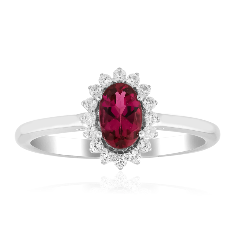 Nigerianischer Pinkfarbener Turmalin-Silberring