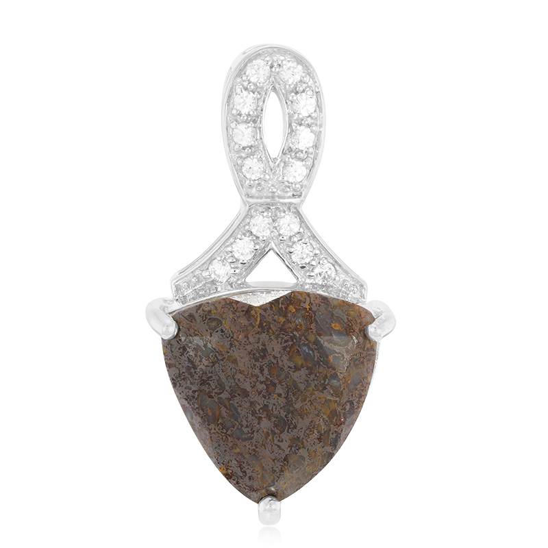 Dinosaurier-Quarz-Silberanhänger