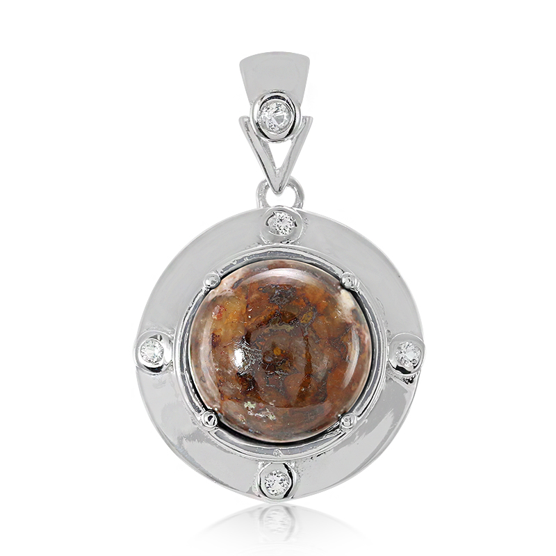 Dinosaurier-Quarz-Silberanhänger