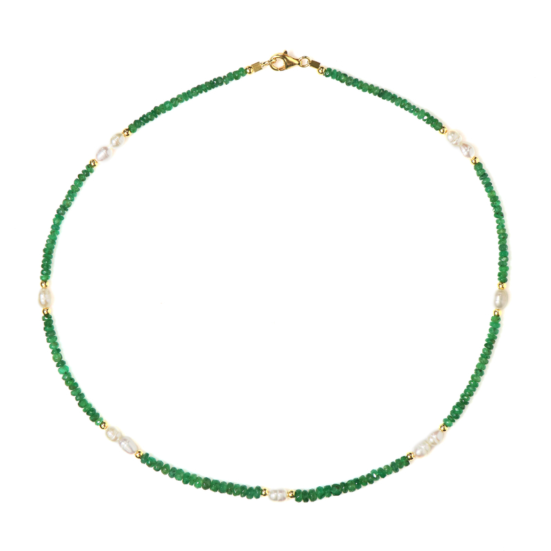 Edelstein-Silberhalskette (Riya)