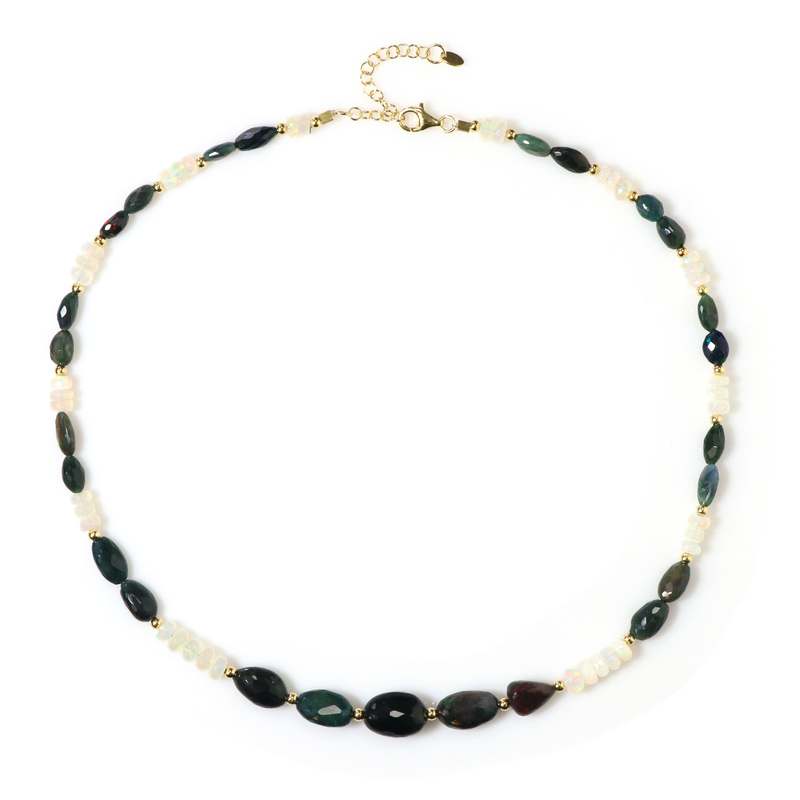 Opal-Silberhalskette Opal-Silberhalskette