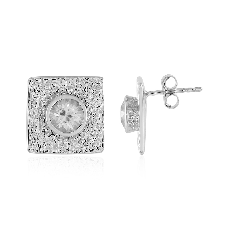 Zirkon-Silberohrringe (de Melo)