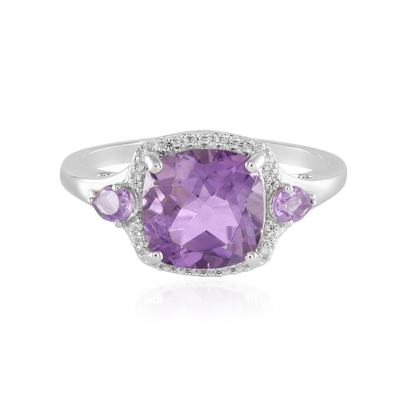 Lavendel-Amethyst-Silberring