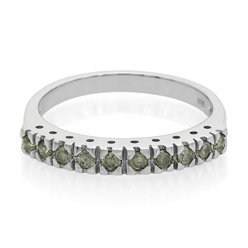 Champagner-Brillant-Silberring