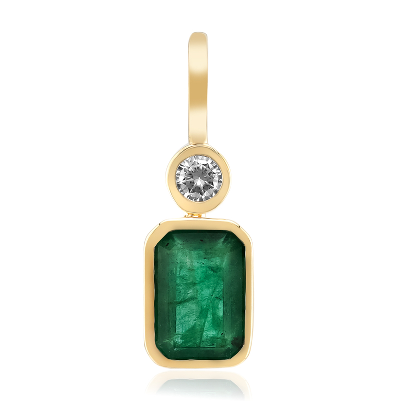 Sambia-Smaragd-Goldanhänger