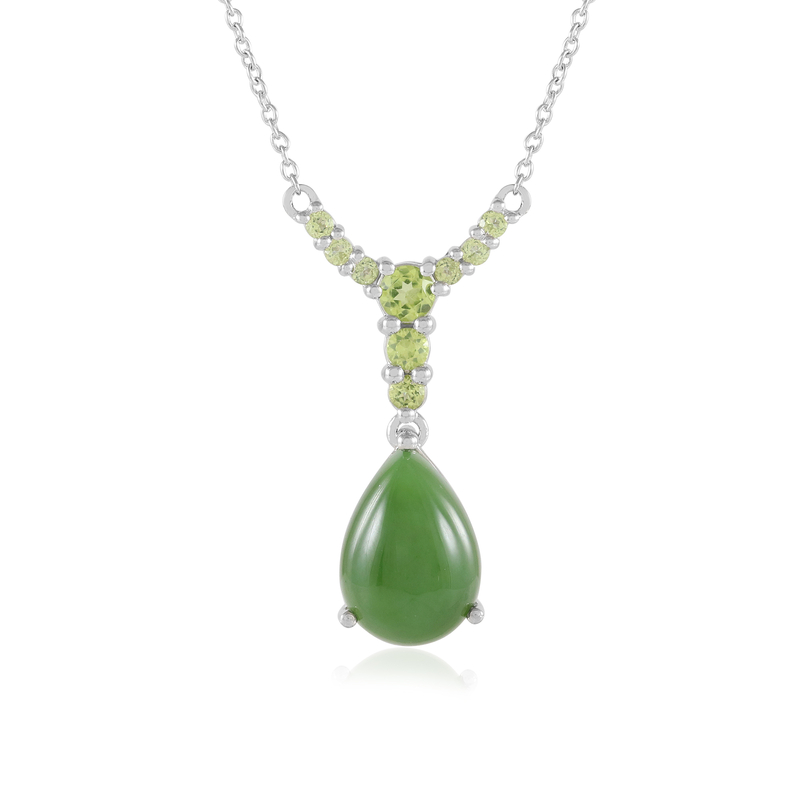 Kanadische Jade-Silbercollier