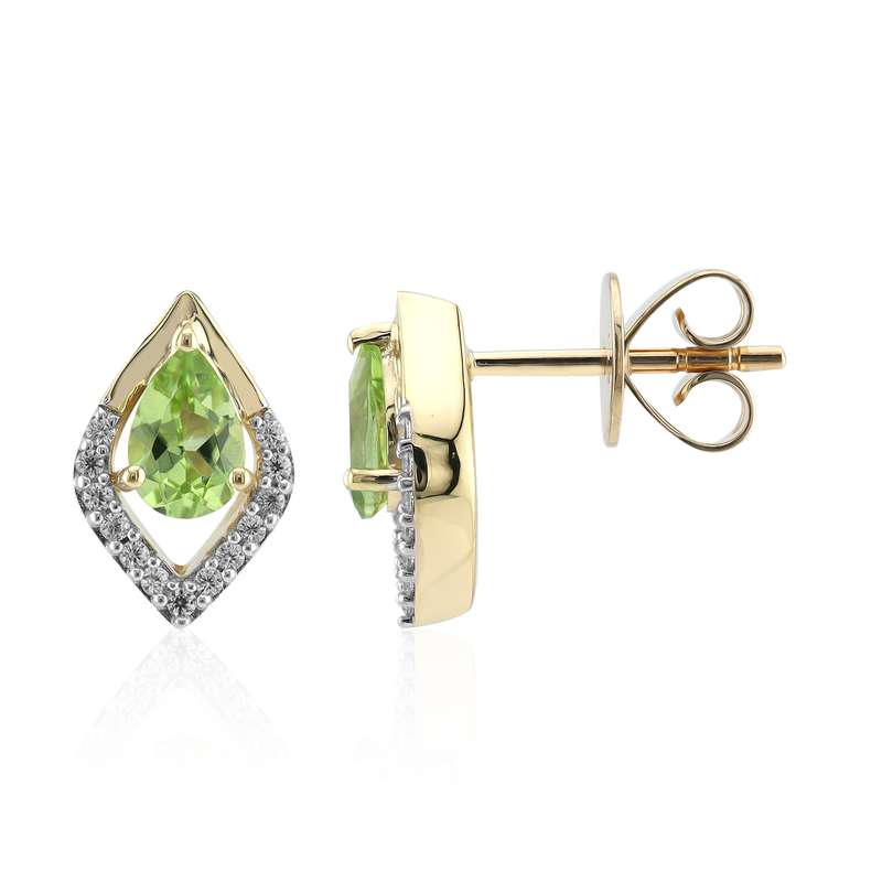 Wagogo-Peridot-Goldohrringe