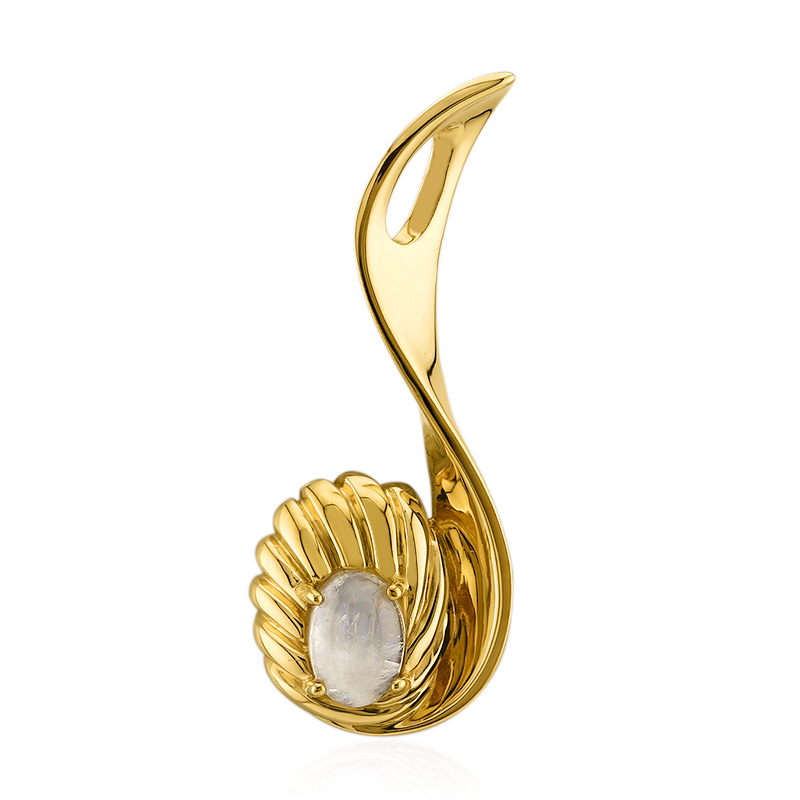 Regenbogen-Mondstein-Silberanhänger (TPC)