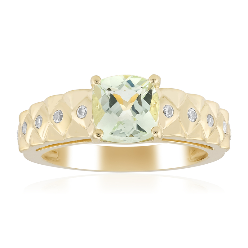 Grüner Beryll-Goldring (de Melo Gold)
