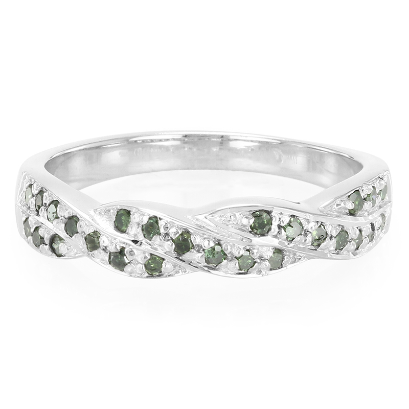 Fancy-Diamant-Silberring