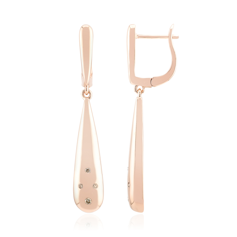 I1 Argyle-Rose de France-Brillant-Silberohrringe (Annette) I1 Argyle-Rose de France-Brillant-Silberohrringe (Annette)