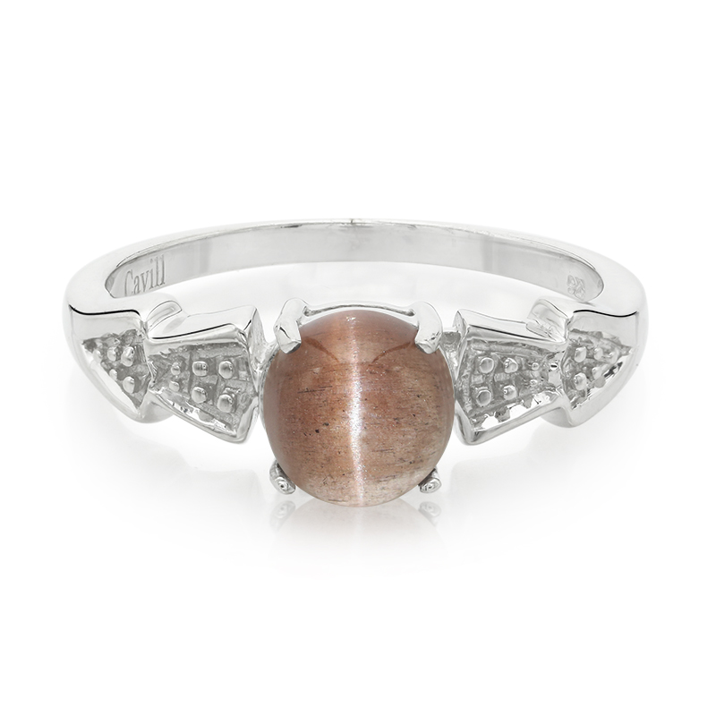 Skapolith-Katzenauge-Silberring