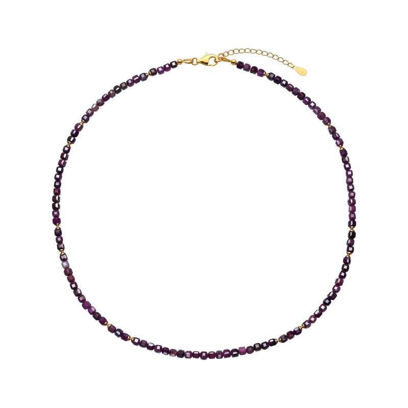 Rubin-Silberhalskette